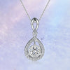 Double Teardrop Bezel Style Diamond Pendant Setting