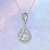 Double Teardrop Bezel Style Diamond Pendant Setting