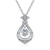 Double Teardrop Solitaire Style Diamond Pendant Setting