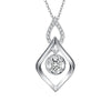 Double Teardrop Solitaire Style Diamond Pendant Setting