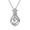 Double Teardrop Solitaire Style Diamond Pendant Setting