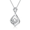 Double Teardrop Solitaire Style Diamond Pendant Setting