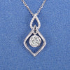 Double Teardrop Solitaire Style Diamond Pendant Setting
