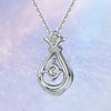 Double Teardrop Solitaire Style Diamond Pendant Setting