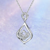 Double Teardrop Solitaire Style Diamond Pendant Setting