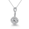 Floating Halo Bezel Set Diamond Pendant Setting