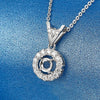 Floating Halo Bezel Style Diamond Pendant Setting