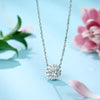 Floating Halo Lab Grown Diamond Necklace in 18K White Gold