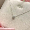 Floating Halo Lab Grown Diamond Necklace in 18K White Gold
