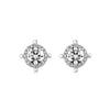 Floating Halo Lab Grown Diamond Stud Earrings in 18K White Gold