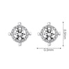 Floating Halo Lab Grown Diamond Stud Earrings in 18K White Gold