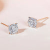 Floating Halo Lab Grown Diamond Stud Earrings in 18K White Gold