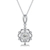 Floral Halo Bezel Set Diamond Pendant Setting