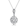Floral Halo Bezel Set Diamond Pendant Setting