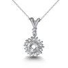 Floral Halo Bezel Set Diamond Pendant Setting