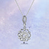 Floral Halo Bezel Set Diamond Pendant Setting