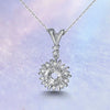 Floral Halo Bezel Set Diamond Pendant Setting