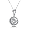 Floral Halo Bezel Style Diamond Pendant Setting