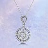 Floral Halo Bezel Style Diamond Pendant Setting