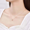 Floral Halo Lab Grown Diamond Necklace in 18K Rose Gold