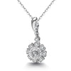 Flower Halo Style Diamond Pendant Setting