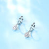 Flower Shaped Lab Grown Diamond Earrings 18K White Gold