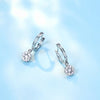 Flower Shaped Lab Grown Diamond Earrings 18K White Gold