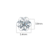 Flower Shaped Solitaire Lab Grown Diamond Stud Earrings in 18K White Gold