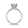 Four-Prong Pavé Bezel Style Diamond Engagement Ring Setting