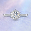 Four-Prong Pavé Bezel Style Diamond Engagement Ring Setting