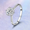 Four-Prong Pavé Bezel Style Diamond Engagement Ring Setting