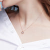 Four Leaf Clover Lab Grown Diamond Necklace in 18K Rose Gold
