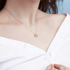 Four Leaf Clover Lab Grown Diamond Necklace in 18K Rose Gold