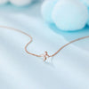 Four Leaf Clover Marquise Cut Lab Grown Diamond Necklace in 18K Rose Gold