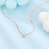 Four Leaf Clover Marquise Cut Lab Grown Diamond Necklace in 18K Rose Gold