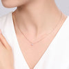 Four Leaf Clover Marquise Cut Lab Grown Diamond Necklace in 18K Rose Gold
