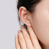 Four Leaf Clover Marquise Cut Lab Grown Diamond Stud Earrings in 18K Rose Gold