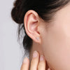 Four Leaf Clover Marquise Cut Lab Grown Diamond Stud Earrings in 18K Rose Gold