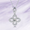 Four Leaf Clover Solitaire Style Diamond Pendant Setting