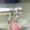 Four Prong Basket Lab Grown Diamond Earrings 18K White Gold