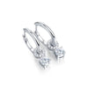 Four Prong Basket Lab Grown Diamond Earrings 18K White Gold