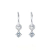 Four Prong Basket Lab Grown Diamond Earrings 18K White Gold