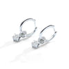 Four Prong Basket Lab Grown Diamond Earrings 18K White Gold