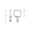 Four Prong Basket Lab Grown Diamond Earrings 18K White Gold