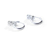 Four Prong Basket Lab Grown Diamond Earrings 18K White Gold