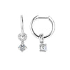 Four Prong Basket Lab Grown Diamond Earrings 18K White Gold
