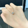 Four Prong Basket Solitaire Lab Grown Diamond Necklace in 18K Yellow Gold