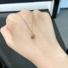 Four Prong Basket Solitaire Lab Grown Diamond Necklace in 18K Yellow Gold