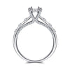 Four Prong Bezel Floating Style Diamond Engagement Ring Setting
