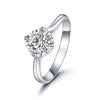 Four Prong Half Bezel Style Diamond Engagement Ring Setting